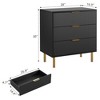 Whizmax Fluted 3 Drawer Dresser, Wide Chest of Drawers Modern Nightstand Cabinet Wood Dresser for Bedroom, Hallway, Living Room, Entryway - 2 of 4