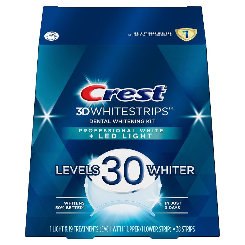 Crest 3D Whitestrips Professional White with Light Teeth Whitening Kit, 7 Treatments, 1 of 6