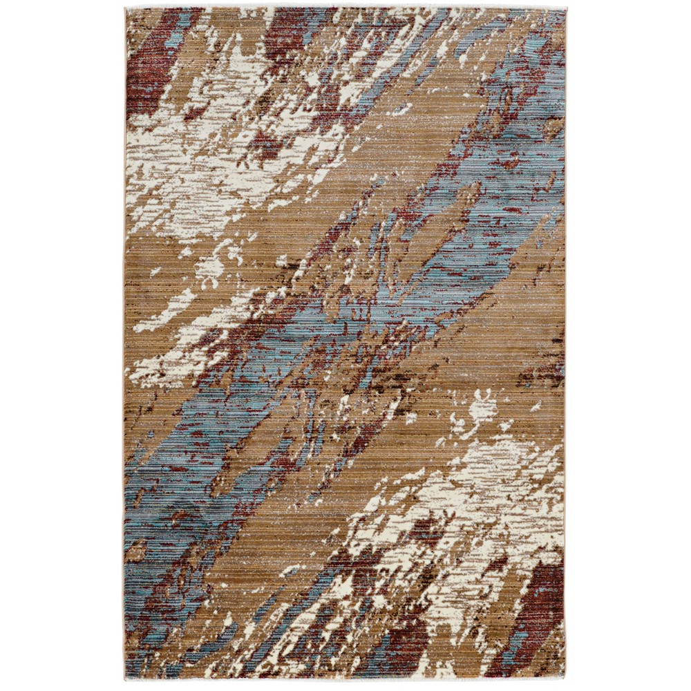 8'x11' Illusions Marble Rug Beige/Blue - Linon