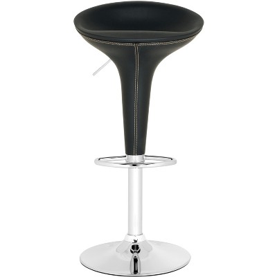 Shedrack Swivel Bar Stool - Black - Safavaieh