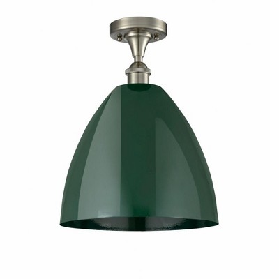 Plymouth Dome - 1 Light Semi-Flush Mount In Industrial Style-14.75 Inches Tall and 12 Inches Wide