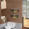 Attop Adhesive Acrylic Spice Rack Organizer (Clear, 2-Pack) – 12 Glass Jars, 238 Labels, Funnel & Chalk Marker for Cabinets/Pantry Doors - 4 of 4