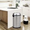 17 Gallon Swing Top Trash Can, Stainless Steel Garbage Can, with Swing Lid for Kitchen, Office - 2 of 4