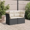 vidaXL Garden Sofa Black, Cream White - 4 of 4