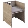 vidaXL Patio Chairs 2 pcs with Cushions and Pillows Poly Rattan Beige - 4 of 4