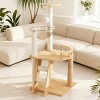 Modern Cat Tower with Acrylic Hammock & Sisal Scratching Posts, 41.3'' Cat Tree for Indoor Cats-3irtyhousy - 2 of 4