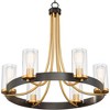 Stiffel Ferrers Dark Bronze Gold Chandelier 26" Wide Clear Glass Shade 6-Light Fixture for Dining Room House Foyer Kitchen Island Entryway Bedroom - 3 of 4