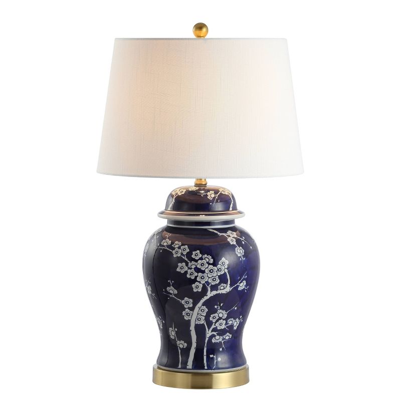 29.5&#34; Ceramic Gracie Ginger Jar Table Lamp (Includes LED Light Bulb) Blue - JONATHAN Y, 1 of 7
