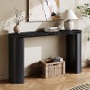 Gulches Vintage Console Table - Beaded Trim, Reversible Curved Legs, Natural Wood Veneer, for Entryway, Living Room - 2 of 4