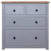 vidaXL Sideboard Gray 31.5 in.x15.7 in.x32.7 in. Pinewood Panama Range - 3 of 4