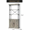 coucheta Tall Bookshelf with Doors, 73.6" Industrial Bookcase with Cabinet, 4-Tier Storage Shelf, Large Vintage Display Rack for Living Room, Bedroom - 2 of 4