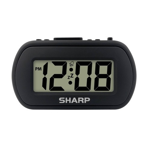 1 Lcd With Top Control Clock Black - Sharp : Target