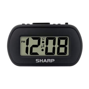 1" LCD with Top Control Clock Black - Sharp