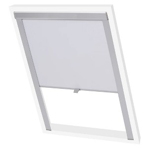 Aghana Digitals White Matte Polyester Blackout Roller Blind with Aluminum Coating for Velux MK06 - - 1 of 4