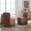APRILSOUL 33.86“360 Degree Swivel Upholstered Dining Chairs Set of 2 Swivel Dining Room Chairs Kitchen Chairs Caster - 2 of 4