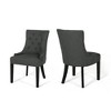 CAVINAS Modern Cheney Dining Chair, Seating for Dining, Accent Chair, Upholstered Armless Chair with Diamond Stitching and Wooden Legs (set of 2) - 2 of 4