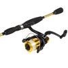 Fishing Rod and Reel Combo, Spinning Reel Fishing Pole, Fishing Gear for Bass and Trout Fishing, Gold, Strike Series by Leisure Sports - 3 of 4