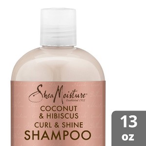 SheaMoisture Coconut & Hibiscus Curl & Shine Shampoo For Thick Curly Hair - 1 of 4