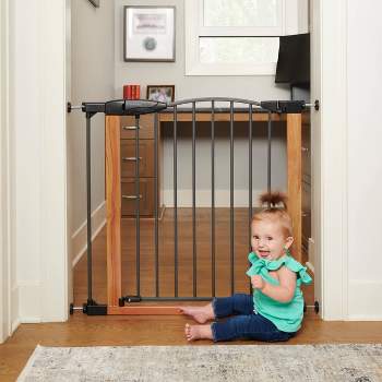 Toddleroo by North States Deco Woodcraft Steel Gate with Auto-Close