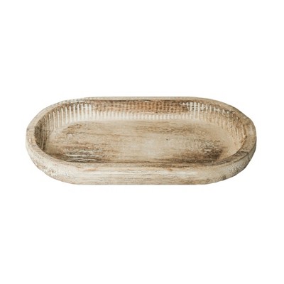 Sweet Water Decor Large Rustic Round Wood Tray - 10x10