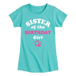 Girls' - Barbie - Sister Of The Birthday Girl Fitted Short Sleeve Graphic T-Shirt - 1 of 4