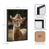 Kate & Laurel All Things Decor 12"x16" Gallery Boho Llama Alpaca Western Cowgirl Hat Print by The Creative Bunch Studio Black - 3 of 4