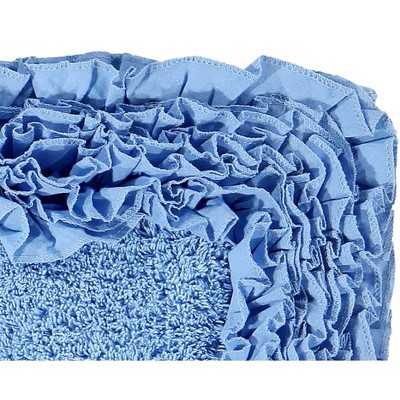 Cozy Comfort Shaggy Blue Cotton Bath Rug 24"x40"