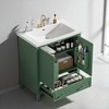 30" Bathroom Vanity with Sink – Freestanding Cabinet with Drawer & Adjustable Shelf, Solid Wood & MDF, Ceramic Top Included - 2 of 4