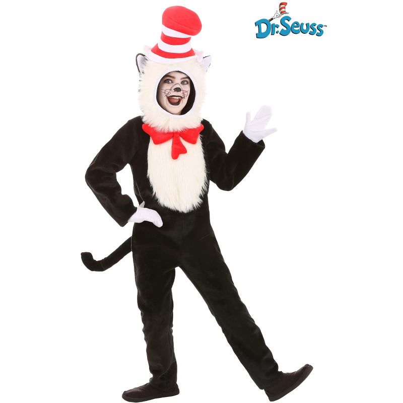 HalloweenCostumes.com Small   Dr. Seuss The Cat in the Hat Premium Costume Kids., Black/Red/White, 2 of 5