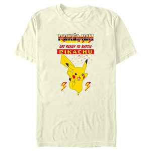 Men's Pokemon Get Ready to Battle Pikachu Retro T-Shirt - 1 of 4