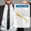 Unique Bargains Rhinestones Necktie Pinch with Black Gift Box for Regular Ties Wedding Business Men Tie Clip - 2 of 4