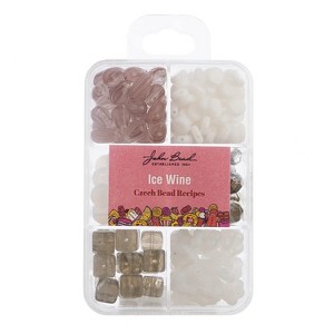 John Bead Recipe Box Mixed Glass Beads Ice Wine, 110g - 1 of 3
