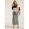 Slickblue Women's Top, Colorblock Pattern & Side Slits, Relaxed Fit Pullover, Casual Wear, Black/Grey, S-M - 2 of 4