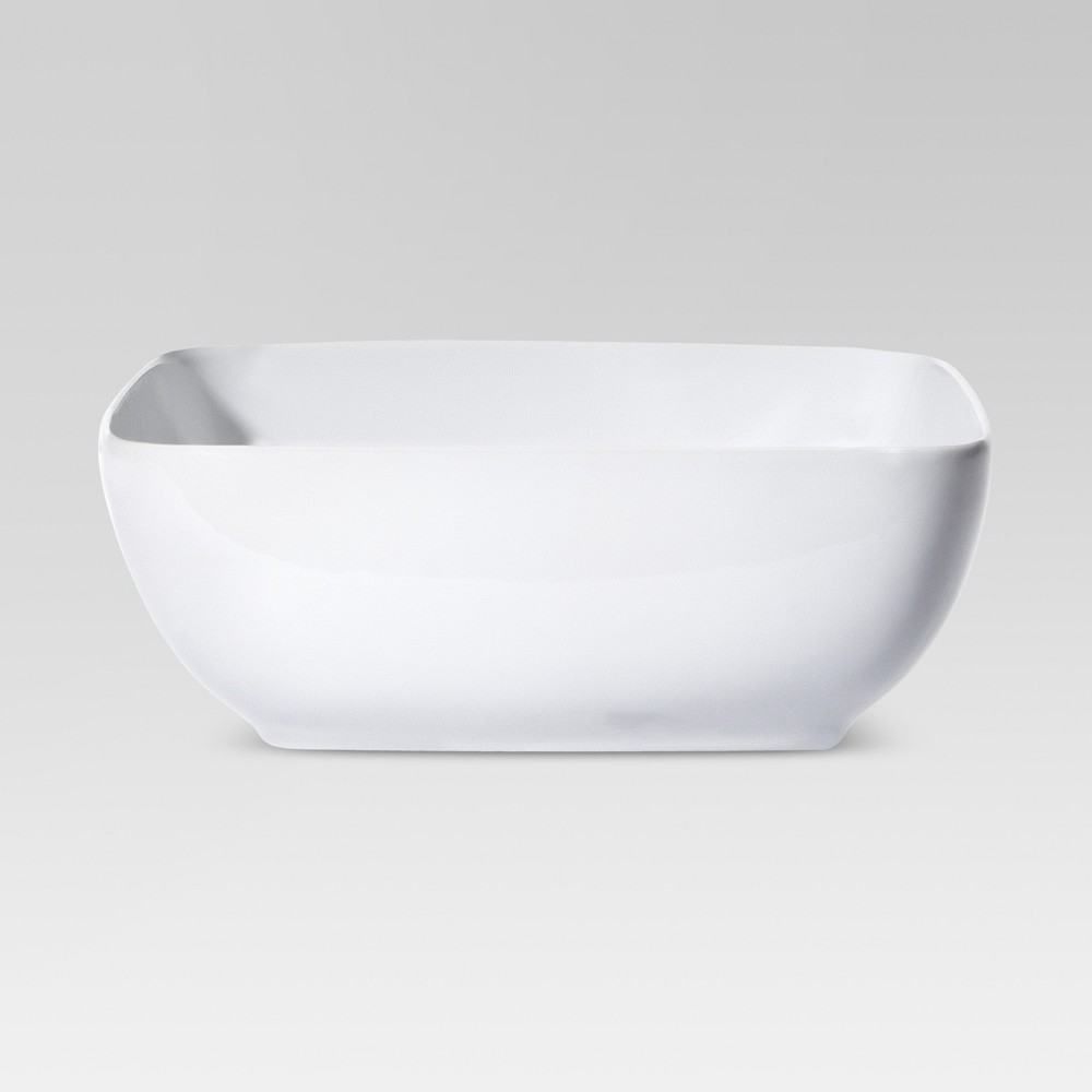 96oz Porcelain Square Serving Bowl - Threshold™: Traditional White Serveware, Dishwasher-Safe, 9.875" Width & Depth