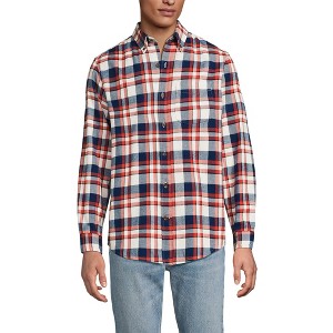 Lands' End Men's Traditional Fit Flagship Flannel Shirt - 1 of 4
