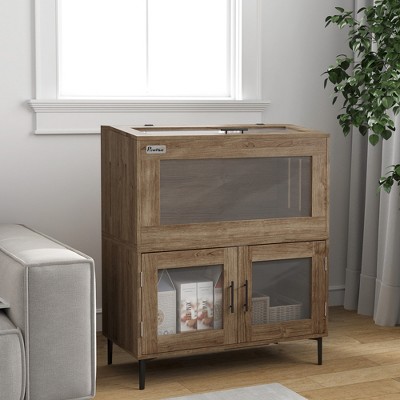Brown 60.5 Gallon Stackable Reptile Tank with Ventilation