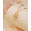 Molenia Dainty Gold Necklace for Women: 925 Sterling Silver Mother of Pearl Necklace Shell Square Pendant Butterfly Necklace Fashion Jewelry Gifts - 3 of 4