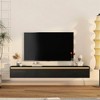 HDZNVF Floating TV Stand, Wall Mounted TV Shelf, High Gloss TV Cabinet for Black TV Stands for Living Room - 4 of 4