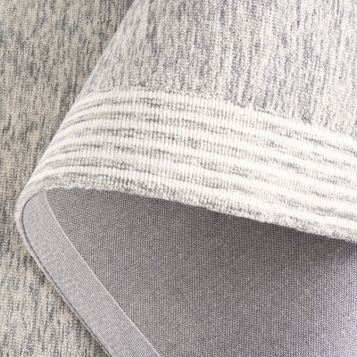 Handmade Beige and Ivory Wool Tufted Rectangular Rug, 3' x 5'