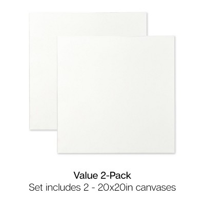KINGART Stretched Canvas 20x20 2 pc