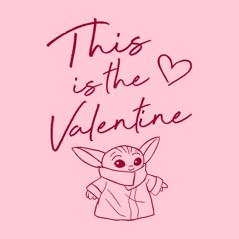 Girl's Star Wars The Mandalorian Valentine's Day The Child Valentine Way T-Shirt, 2 of 5