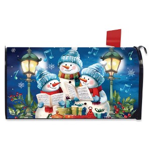 Briarwood Lane Winter Christmas Mailbox Cover  - Standard Size - Singing Snowmen For Christmas Mailbox Cover - 1 of 2