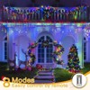 Ollny 396 LED Multi Color Icicle Lights (Clear Cable, Plug in, 8 Modes), Connectable up to 3 Sets - 2 of 4