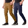 Galaxy By Harvic Men's Slim Fit Cotton Stretch Twill Cargo Joggers-2 Pack - 3 of 4