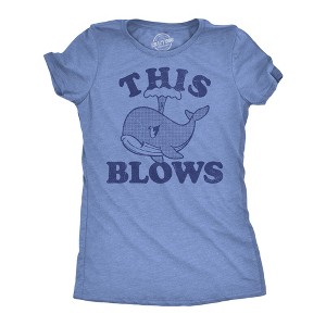 Womens Funny T Shirts This Blows Sarcastic Whale Graphic Novelty Tee For Ladies - Crazy Dog Women's T Shirt - 1 of 4
