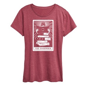 Women's - Instant Message - The Bookworm Tarot Short Sleeve Graphic T-Shirt - 1 of 4