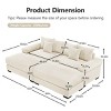 Oversized Modular Sectional Sofa with Chaise, Sofa with Armrests and Throw Pillows, Upholstered Sofa with Corduroy Cushion-Cuddlewood - 4 of 4