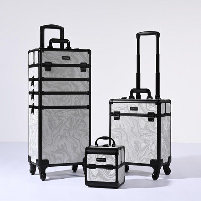 Byootique 3-Piece Makeup Train Cases Cosmetic Organizer Kit Artist CB