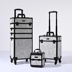 Byootique 3-Piece Makeup Train Cases Cosmetic Organizer Kit Artist CB - 1 of 4