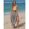 EXLURA Womens Elastic High Waist Flared Maxi Skirts Floral Swing Midi Skirt Casual Summer Long Skirt Beach Vacation Resort - 3 of 4